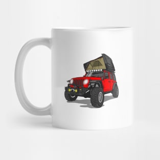 Jeep Wrangler Camp Time- Red Mug